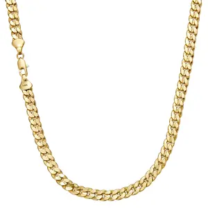 10mm 14K Gold Plated Embossed Links Cuban Link Chain, Unisex Statement Size Chain for Women, Tarnish-Free Fashion Necklace for Layering Outfits, Daily Wear & Gifting