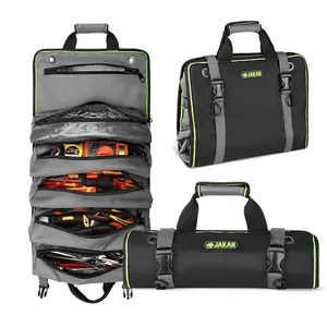 Roll Up Tool Bag, Portable Tool Bag, Multi-pockets Tool Organizer, Tool Roll Organizer for Mechanic, Electrician, Plumber and Carpenter