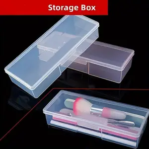 1pc Multifunctional Nail Art Tool Storage Box with Brushes, Files, Buffers, and Pens Organizer