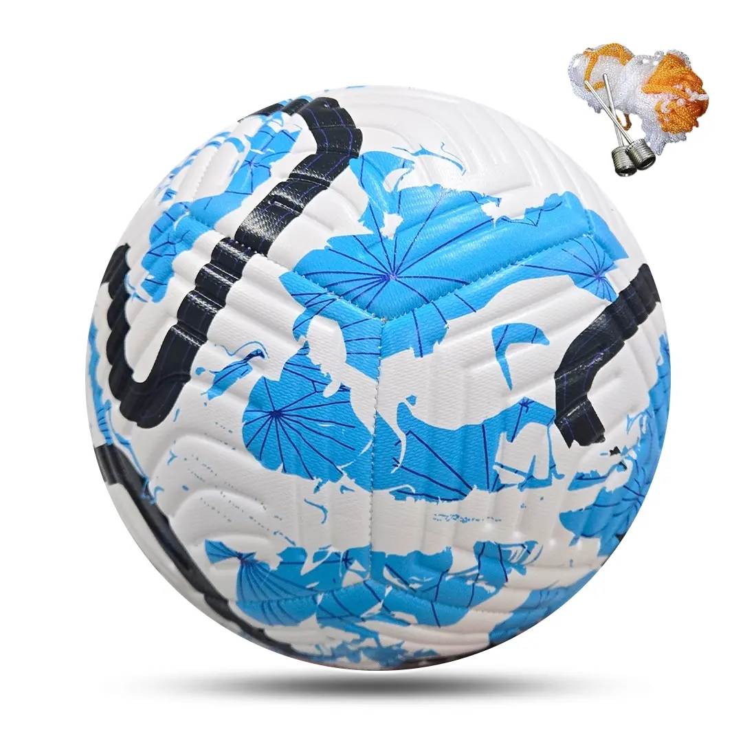 Size 5 Durable PU Leather Soccer Ball Set, Soccer Equipment, Machine Stitched Training & Entertainment Football, Perfect Gift for Boys Men, Football Balls