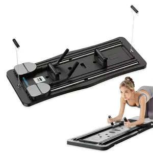Foldable Home Pilates Reformer Board, Multi-functional Core Workout Equipment, 300LBS Capacity for Full Body Strength Training