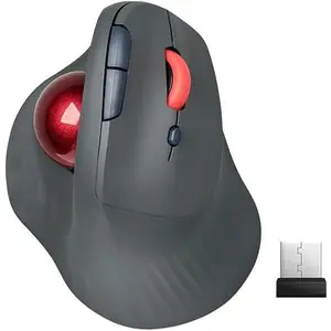 Dual Mode  Vertical  Trackball ,   Thumb-Control  with Quiet Clicks  Design Adjustable CPI ,Built-in 500mAh  Rechargeable for PC//Laptop