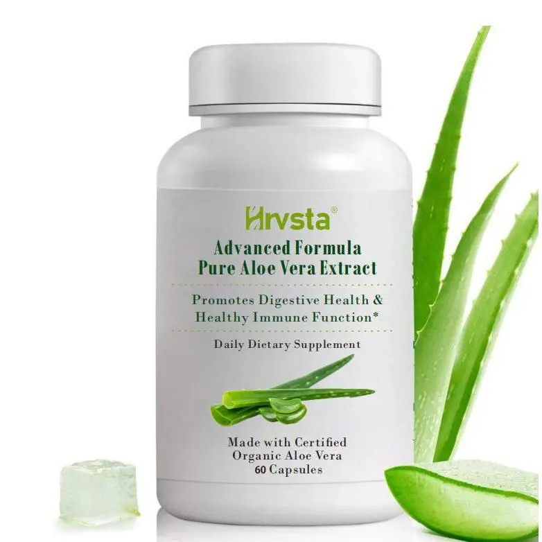 Aloe Vera, 60 CapsulesOrganic Aloe Vera, 160,000 mg Aloe Equivalents, Supports Gut Health and Digestive Comfort, Natural Stomach Acid Buffer and Immune Supplement, Aloin Free