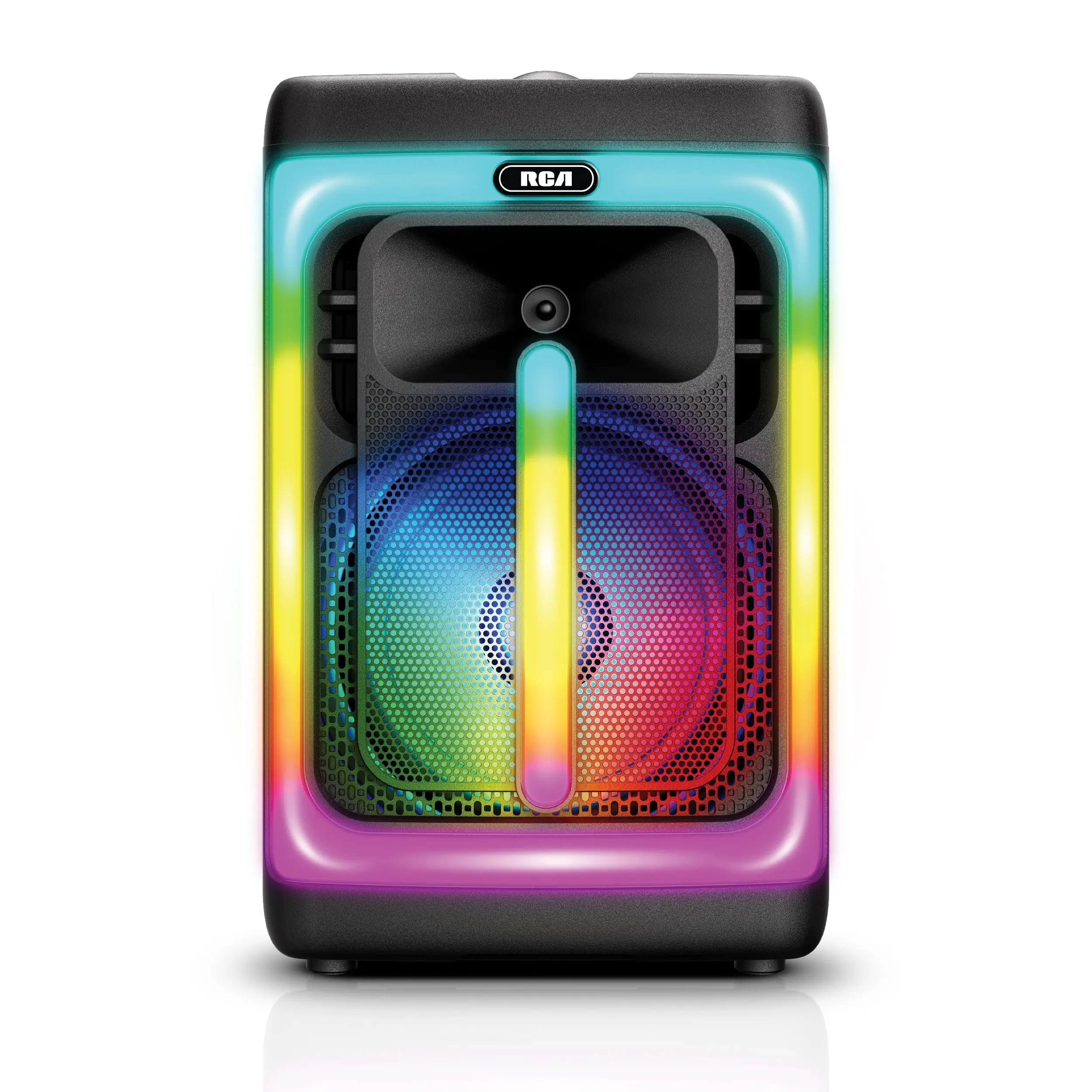 RCA FLAME-1212 Portable Bluetooth Speaker 12" Wireless Karaoke Speaker with Mic & RGB Light