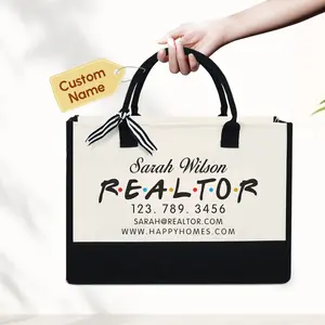 Personalized Realtor Tote Bag - Business Tote Bag, Custom Real Estate Agent Gifts, Gift for Realtor, Home Girl Bag, Realtor Custom Gifts MLN2730TTH