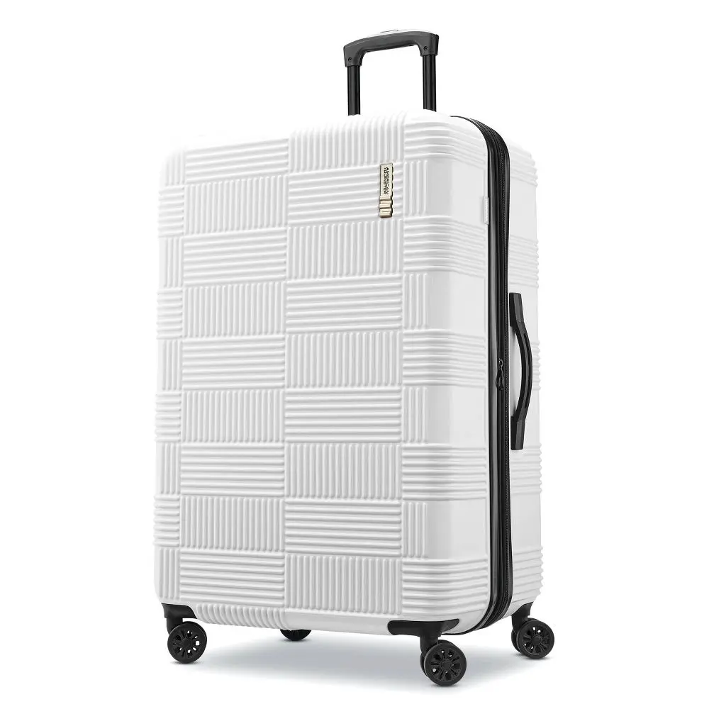 American Tourister Large Checked Luggage Suitcase 28" Hardside Spinner 8-Wheel American Tourister Large Checked Luggage Suitcase 28" Hardside Spinner 8-Wheel