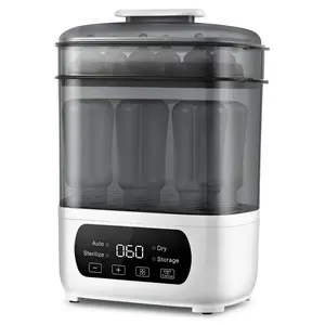 4-in-1 Baby Bottle Sterilizer Dryer - Hospital Grade UV Sanitizer Universal Fit Auto Shut Off Fast Drying One-Touch LED Baby Safe