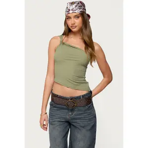 Knotted One Shoulder Asymmetric Top