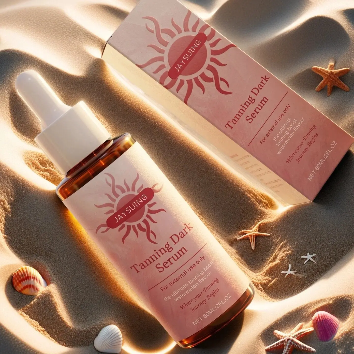 Watermelon Extract Sunless Tanning Serum, Waterproof Sunless Tanning Serum, Sunless Self Tanner, Moisturizing & Hydrating Enhancing Glow Skin Care Product for Women & Men, Tanning Products