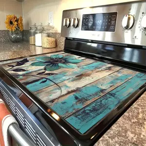 Soft Gas Stove Panel Protector Pad, Stove Plate, Skull Pattern Design, Scratch Resistant, Easy to Clean, Multi-Purpose Cover for Kitchen, Oven, Washer, Dryer, Halloween Thanksgiving Autumn Decor