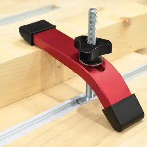 Quick Acting Hold Down Clamp, Woodworking Table Aluminum Alloy Press Plate Press Block Pliers, T Screw T Slider Handle Workbench, Power Tool Accessories, Clamp With Thread, Quick Release Clamp