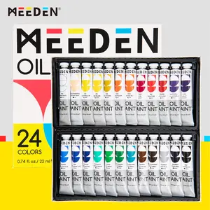 MEEDEN Oil Paint Set, Non-Toxic 24 x 22ml/0.74oz Oil Paints for Canvas Painting