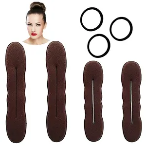 Magic Bun Maker (2 Small, 2 Large) Foam Sponge Bun Shaper Hair Accessories