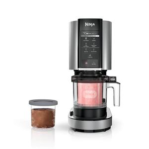 Ninja CREAMi 7-in-1 Ice Cream Maker with 2 Pint Containers & Lids - Gelato, Mix-ins, Milkshakes, Sorbet, Smoothie Bowls & More - Cloud Silver