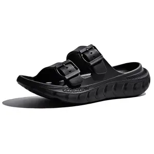 GLOBALWIN Recovery Slides For Women Mia Summer Sandals With Comfortable Arch Support Indoor Outdoor Cloud Slippers Reduce Stress on Feet Lightweight Black White Size 9M Footwear Girl Walking Shoes Summer foamslides summer sandals