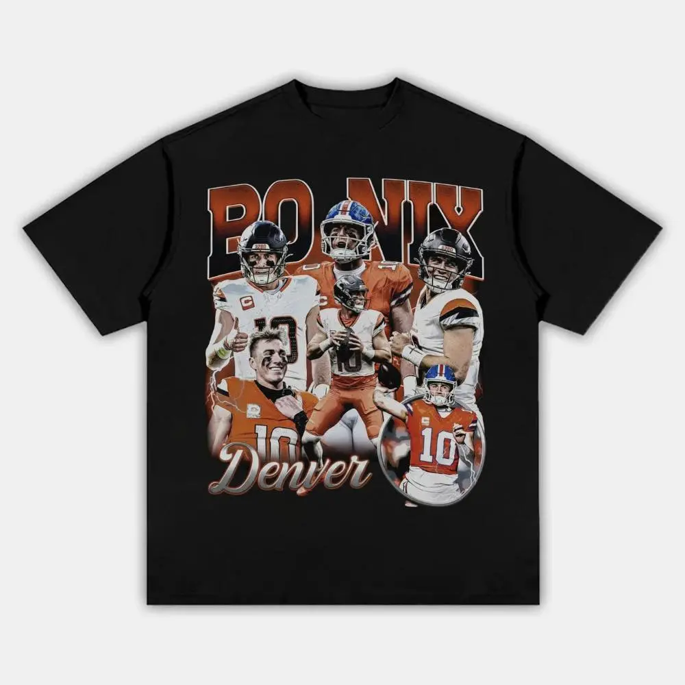 Bo Nix Denver Football Vintage Bootleg Adult and Youth T-Shirt Sweatshirt, Bo Nix shirt, #Bbroncooo merch, graphic t-shirts, Denver Football merch, Game Day Shirt, men's clothing clothes merch, Streetwear, Gift For Him & Her
