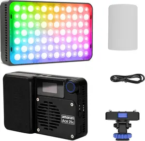 Amaran Ace 25c RGB Video Light-A,25W On Camera Pocket Video Light CCT 2300k-10000k, 5,908 lux @ 0.5m Illumination,with Rechargeable Battery and PD Charging