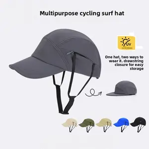 Quick Dry Baseball Cap Breathable Lightweight Hat with Adjustable Chin Strap Sun Protection Cap for Men Women Outdoor Fishing Surfing Hiking Summer