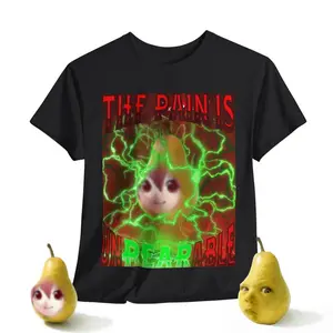 The Pain Is UnPearable T-Shirt Outdoors Lightweight Comfortable USA Printed - Goldship pear Teto pear Dr House pear and baby pear Heavy Cotton Shirt for Casual Wearing