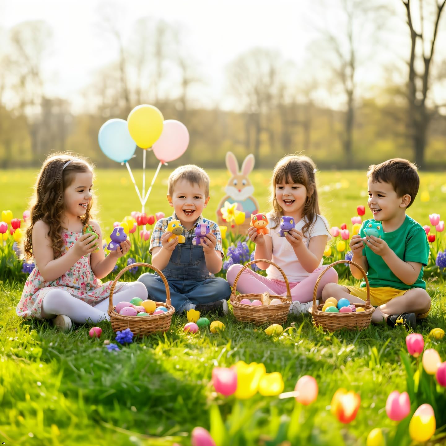 24 Pack Prefilled Easter Eggs with Dinosaur Squishy Toys Easter Basket Stuffers for Kids, Egg Fillers, Party Favors, Classroom Prizes, Easter Hunt Supplies for Boys & Girls