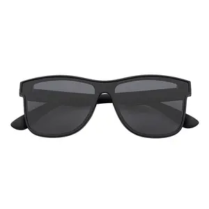 PRIME TIME Polarized Lens Sunglasses - Flat Modern, Matte Black, Dark Smoke, Polarised Lens