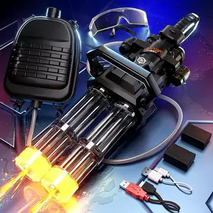 Double-Barreled Gatling Black New Cool Summer Water Play Toy for Children