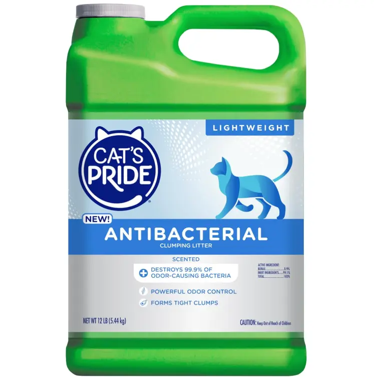 Cat's Pride Antibacterial Litter, Odor-Eliminating Lightweight Scented 12lb