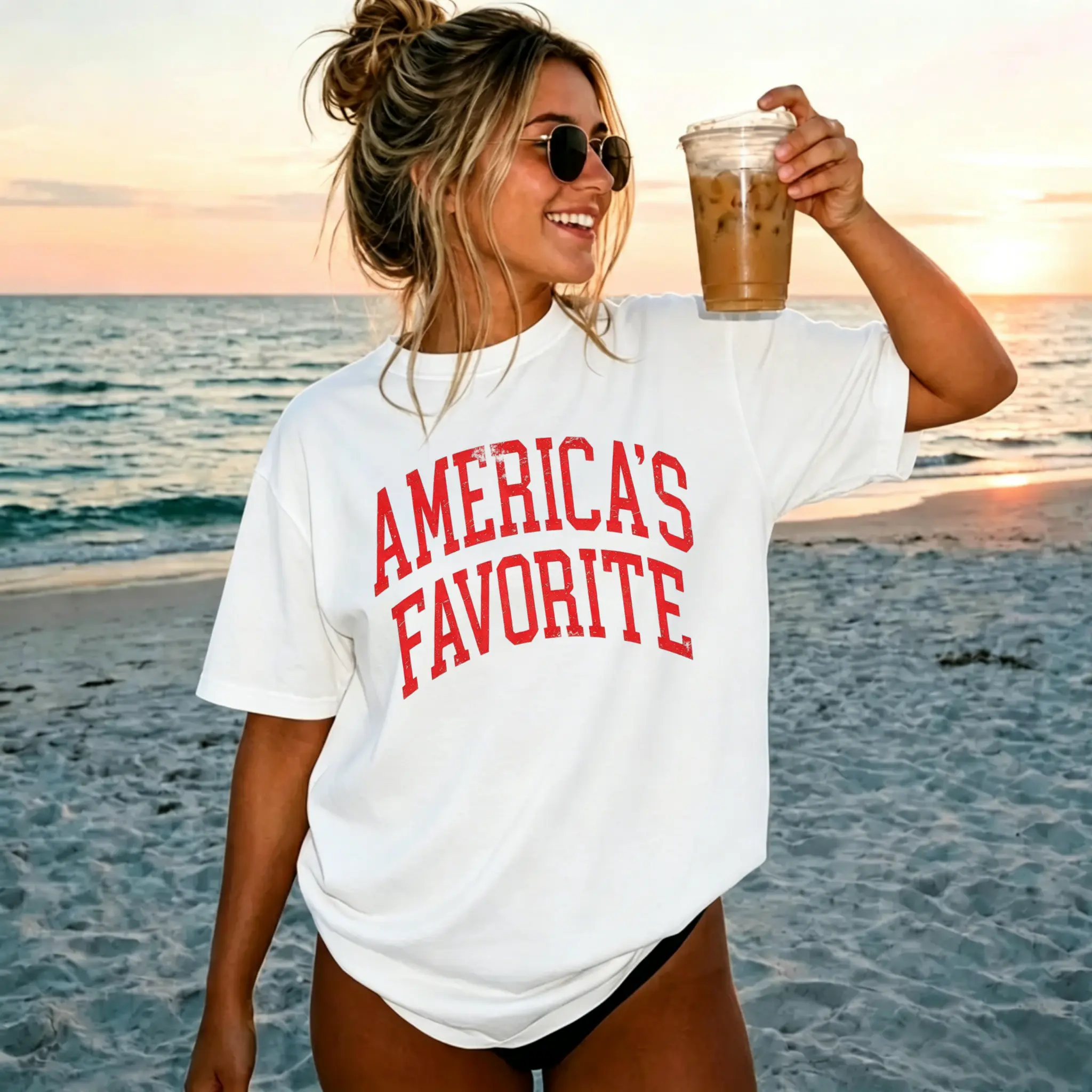 USA Patriotic 4th of July Oversized Sports Top - Preppy Retro Big-Tall XXXXL Shirt, Aesthetic Graphic Tee, Casual Trendy, Cool Iron for Outdoor Celebrations, Casual Trendy Tee, M