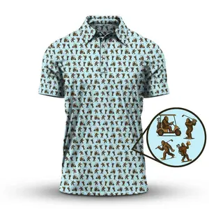 Sasquatch Inspired Golf Polo Shirt for Men with Lightweight Comfort and Relaxed Athletic Performance