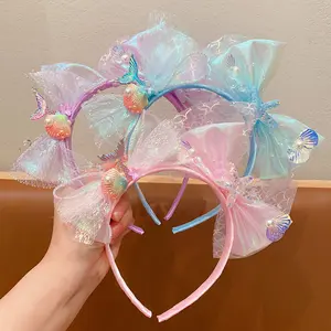 Summer little girl princess headband, baby outing hairband, girl sequin mermaid hairpin, children's hair accessory