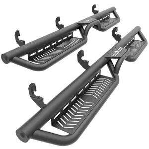 【EYOUHZ】Running Boards Side Steps Compatible for 2015-2025 Chevy Colorado & GMC Canyon Crew Cab (4 Full Size Doors), Two Stairs Design Bolt-on Side Rails Step Nerf Bar (Black Powder Coated-Star Logo)