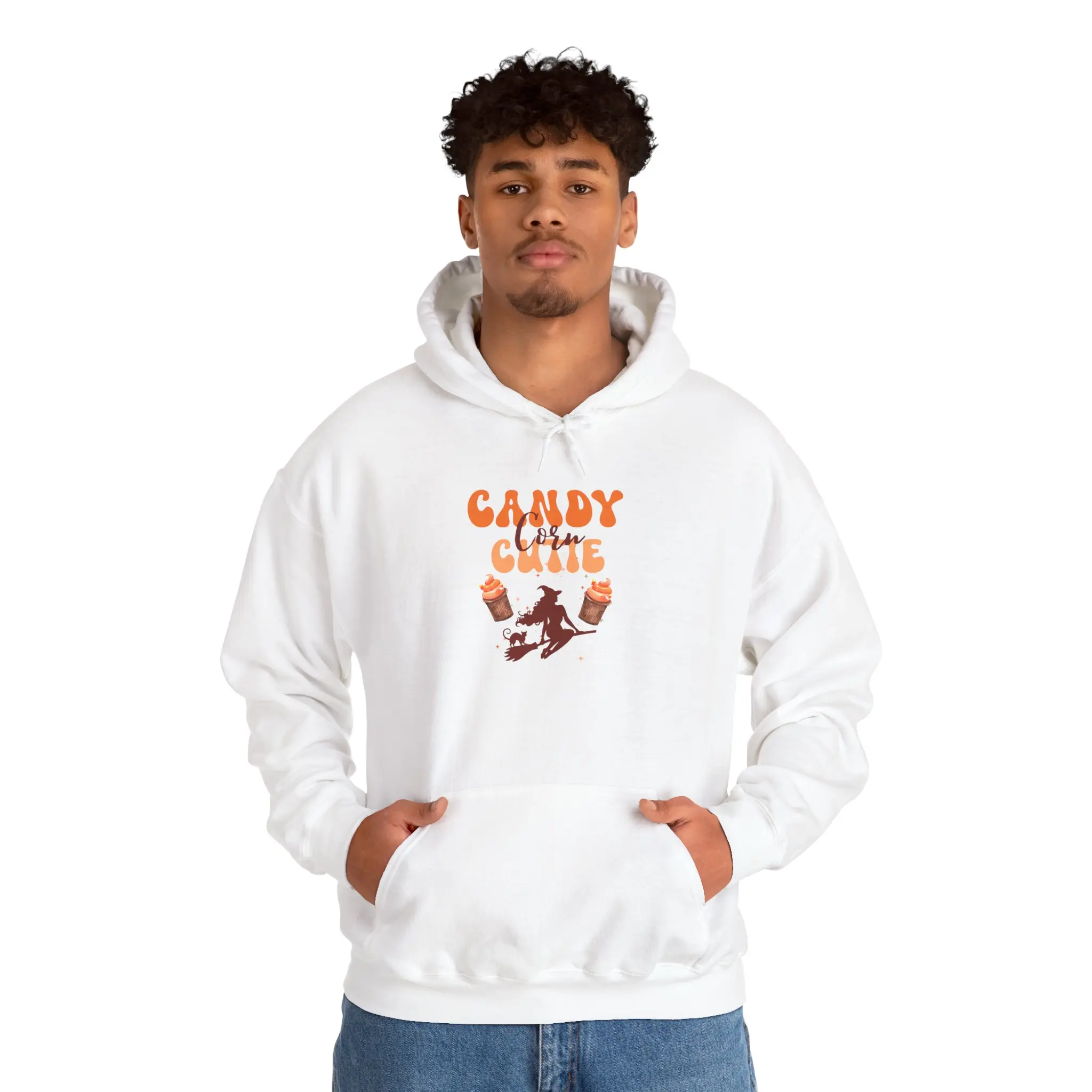 Halloween Candy Corn Cutie Sweatshirt, Cozy Apparel, Gift for Friends, Casual Wear, Perfect for Winter, Unisex Hoodie