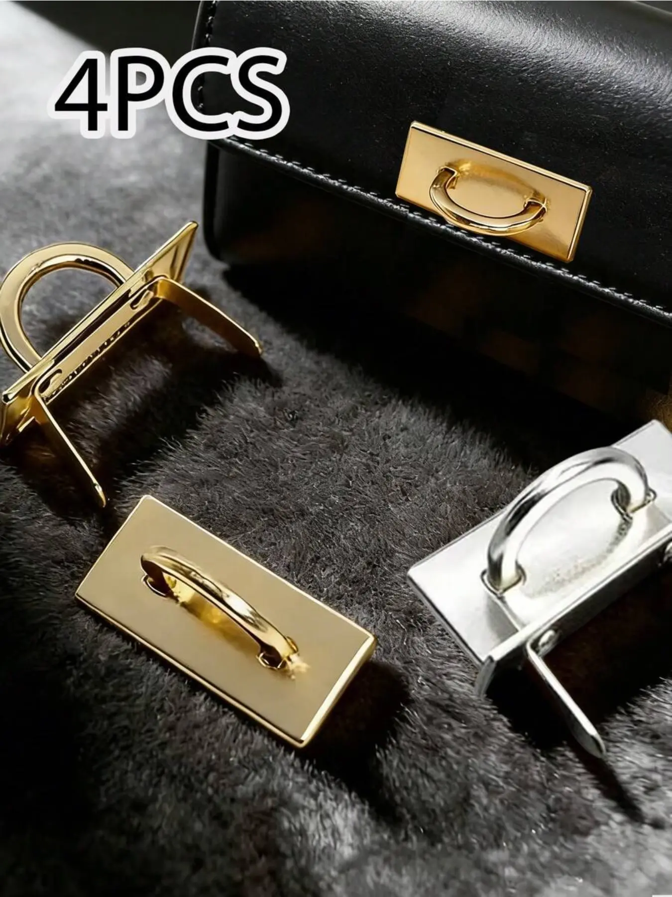 4-piece heavy-duty zinc alloy arched buckles, rust-proof and adjustable. Ideal hardware accessories for DIY bags, wallets and travel bags. Perfect for craft lovers and fashion enthusiasts, unisex design.