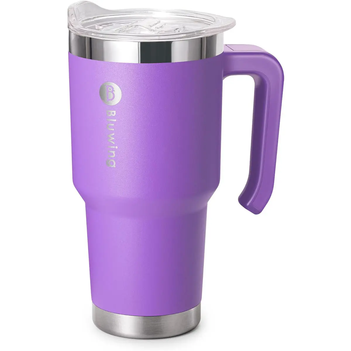 [father day tumbler] Bluwing 30 oz Tumbler with Handle-Travel Coffee Mug with Spill Proof Lid, Double Wall Vacuum Insulated Tumbler Cups for Women and Men, Summer Gifts,  Drinkware Flasks Bottles Water Bottled Portable Containers Stainless Steel