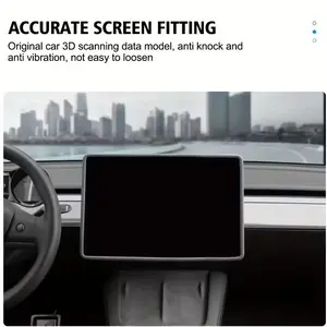 Tesla Model Y/3 Screen Silicone Protective Case, Navigation Display Protection Frame, Center Console Cover, Durable Car Accessories, Accurate Screen Fitting, Car Interior Decor