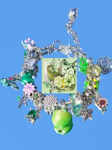Apple Charm Bracelet, Cosplay Fairy Tale Bracelet, Flower Cactus Bracelet, Vintage Starfish Turtle Bracelet, Summer Vacation Style DIY Bracelet, Exquisite Bracelet, High Quality Bracelet