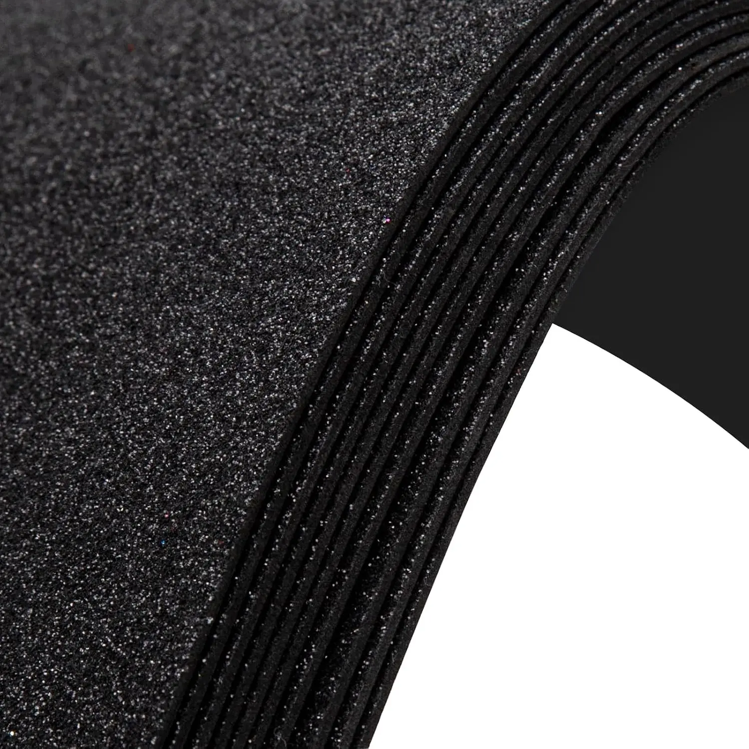 10 Pack Glitter Foam Sheets Craft 8 x 12 inch (Black) | Sparkles Foam Paper for Art Crafts Projects, Classrooms Scrapbook Gift DIY Cutters Card Party Decoration