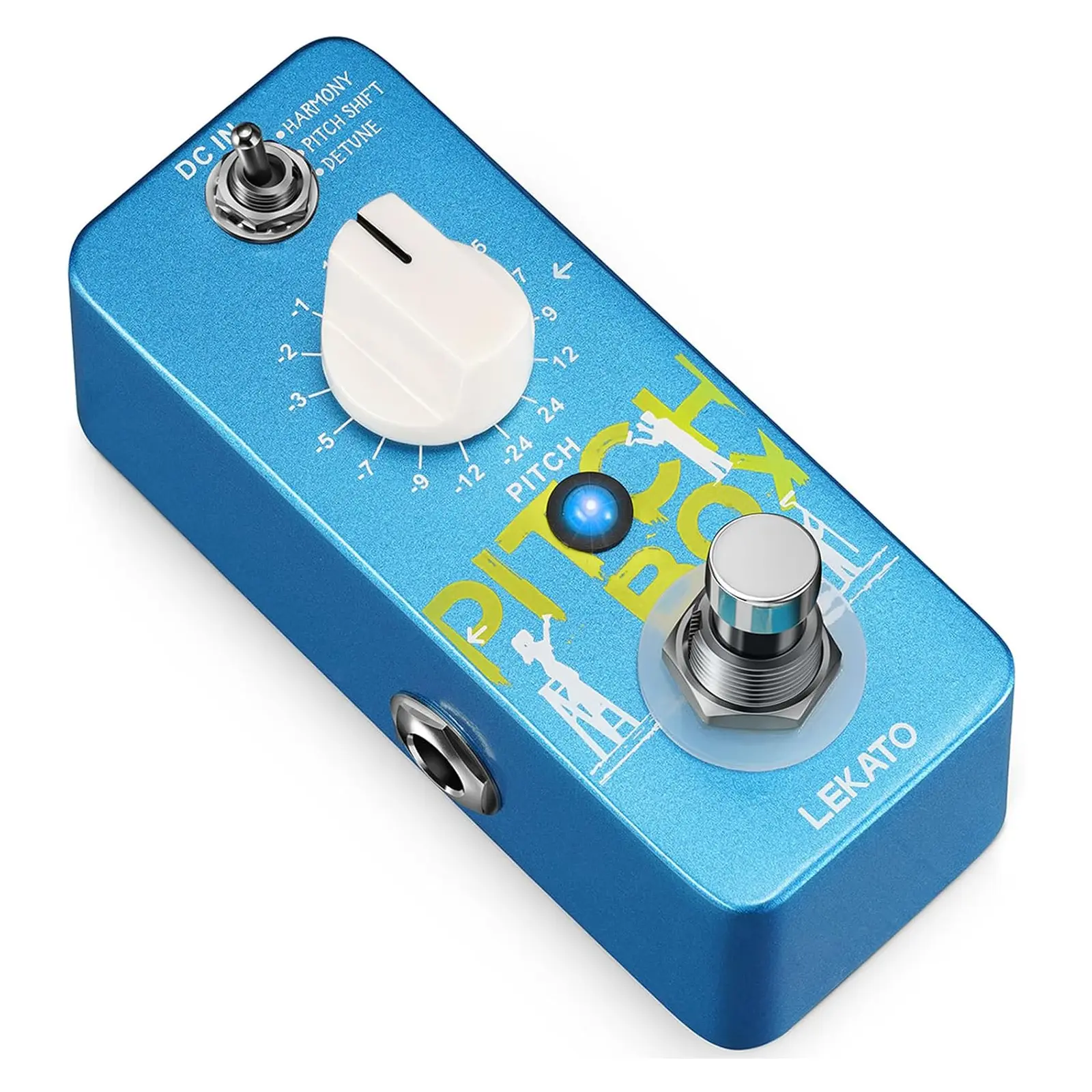 LEKATO Drop Pedal Harmonizer Guitar Effect Pedal, Mini Pitch Shifter Digital Octave Guitar Pedal, for Electric Guitar Bass True Bypass