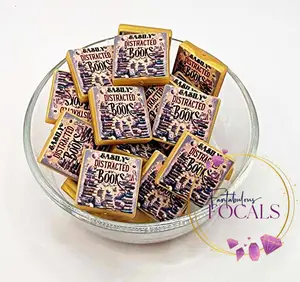 30mm “Easily Distracted by Books” Custom Silicone Focal Bead