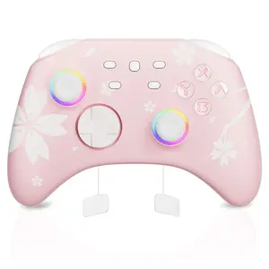Mytrix Pro Wireless Controller Sakura Pink, Bluetooth Controller with Programmable, Compatible with Nintendo Switch, Windows PC, iOS, Android, and Steam/Steam Deck
