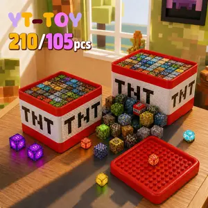 New Light-Up Magnetic Building Blocks, 100-200pcs Magnets, Educational Toys for Kids 3-12 Years, Christmas Birthday Gift, Safe Choking Warning