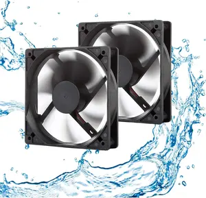 120mm 12V 2Wire 3Pin DC Fan 3000RPM High-Speed -Proof Cooling & Exhaust Fan for RV Refrigerator/Camper(2-Pack)