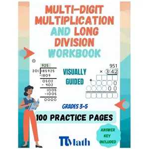 PI MATH 100 practice pages of multi-digit multiplication and Long Division Workbook Grades 3-5: Master multiplication and Long Division, Reproducible ... Guided Gridlines, Answer Key and Examples. Paperback – February 25, 2022