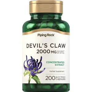 Piping Rock Devils Claw 2000mg | 200 Capsules | Herbal Supplement | Concentrated Extract | Non-GMO, Gluten Free
