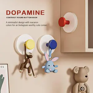 Dopamine suction cup hook, no punching, no trace, kitchenand bathroom key storage, clothes hook, strong adhesivesticker hook