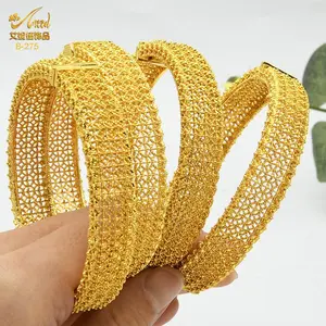 Luxury African Dubai Charm 24k Gold Color Bangles For Women Arabic Bridal  Bracelet Nigerian Wedding Gift Jewelry Party