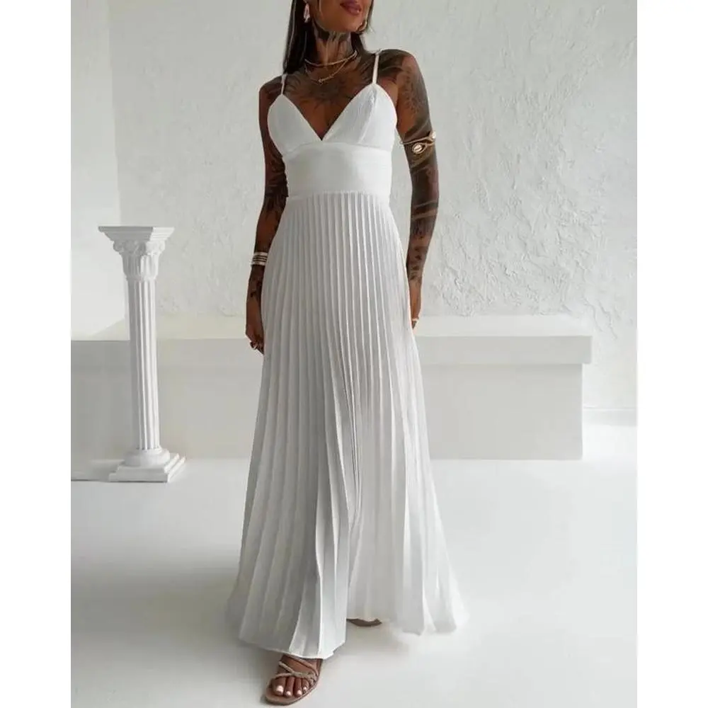 bandeau dress flowy Bandeau Ruffle Detail Maxi Dress in Red - 6 main image 1