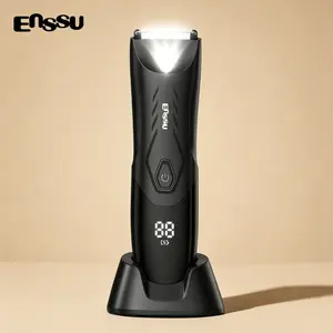 Enssu Electric Hair Shaver & Body Groomer for Men – Professional Hair Clipper with LED Display, Waterproof Electric Trimmer for Face, Body & Makeup Precision
