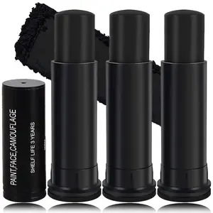3 PCS Sports Eye Black Stick,Eyeblack Stick for Football Baseball Softball Drip Stick Eyeblack Easy to Color High Pigmented Black Face Eye Makeup Stick,Baseball Eye Black under Eye Paint for Sports springtok