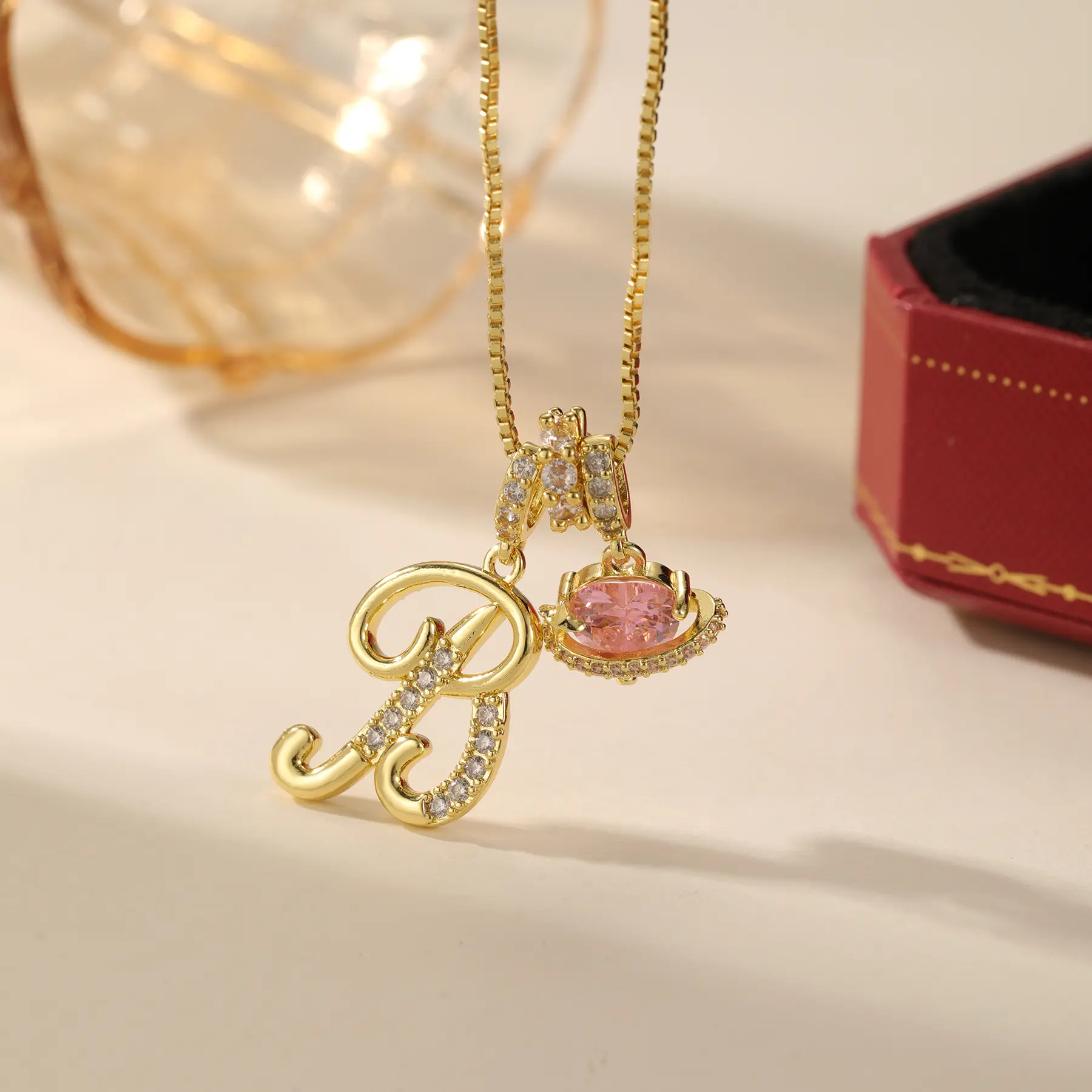 Personalized Initials Custom Pearl Necklace 18K Stainless Steel Exquisite Simple Jewelry Best Commemorative Gift For Girlfriend
